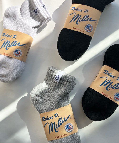MILLER(ミラー)の「Robert P. Miller / 綿混クォーター丈ソックス 3P / 311C(ソックス/靴下・メンズ・グレー/その他/ホワイト/ブラック・25-27CM)」の8枚目の写真