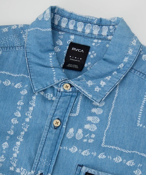 RVCA(ルーカ)の「RVCA メンズ FRAME SS 半袖シャツ 【2025年春夏モデル】/ルーカ(シャツ/ブラウス・メンズ・ブルー・X-LARGE/LARGE/MEDIUM/SMALL)」の6枚目の写真
