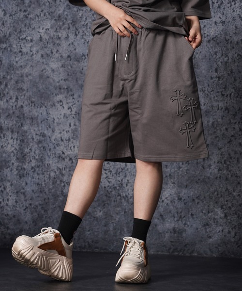 クロスエンボス スウェットショーツ【セットアップ可能】 / Cross-embossed sweatshorts