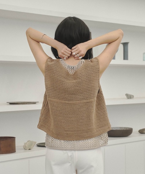 Lutim by u(ルチバイユー)の「Crochet Lace Vest / クロシェレースベスト(ベスト・レディース・ナチュラル/ベージュ・FREE)」の5枚目の写真