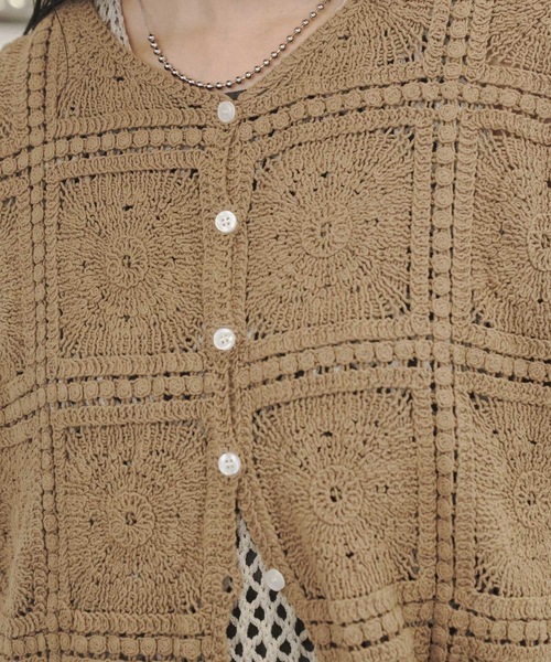 Lutim by u(ルチバイユー)の「Crochet Lace Vest / クロシェレースベスト(ベスト・レディース・ナチュラル/ベージュ・FREE)」の12枚目の写真