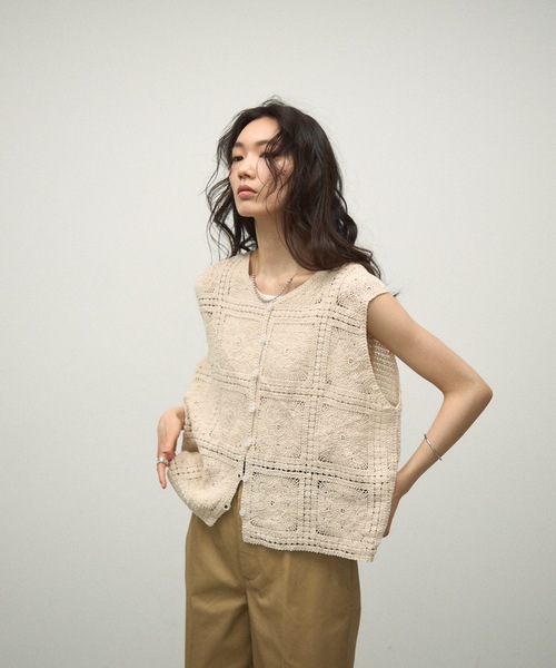 週末sale❣️L'Appartement Lace Vest 黒レースベスト L'Appartement Lace Vest 黒レースベスト - メルカリ