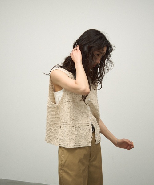 Crochet Lace Vest / クロシェレースベスト（ベスト）｜Lutim by