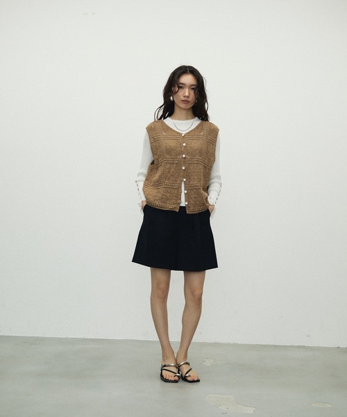 断捨離 sale❣️L'Appartement Lace Vest 黒レースベスト