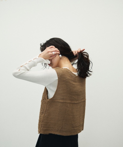 セール】Crochet Lace Vest / クロシェレースベスト（ベスト