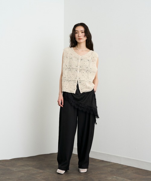 Crochet Lace Vest / クロシェレースベスト（ベスト）｜Lutim by u