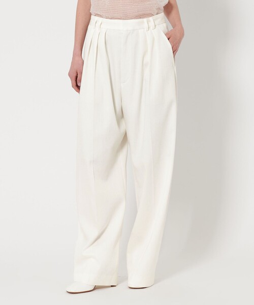 【美品】6(ROKU) OXFORD TUCK PANTS 6（ロク）の「＜6(ROKU)＞OXFORD TUCK PANTS 2022SS/パンツ