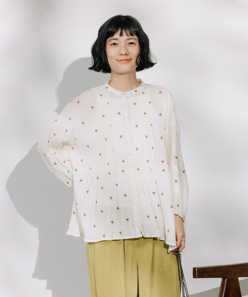 FREAK'S STORE(フリークスストア)の「インド 幾何学 刺繍ブラウス<セットアップ対応>(シャツ/ブラウス・レディース・ブラック/オフホワイト/ブラウン・フリ-)」の11枚目の写真