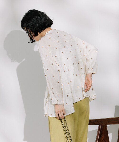 ブラウス シャツ インド 幾何学 刺繍ブラウス「セットアップ対応」 レディース FREAK'S STORE ブラウス シャツ インド 幾何学 刺繍ブラウス