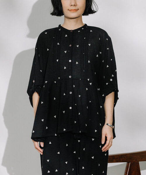 FREAK'S STORE(フリークスストア)の「インド 幾何学 刺繍ブラウス<セットアップ対応>(シャツ/ブラウス・レディース・ブラック/オフホワイト/ブラウン・フリ-)」の20枚目の写真