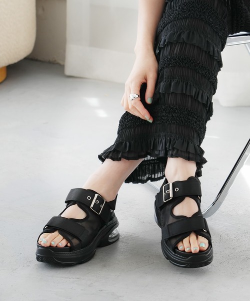 厚底シアースポーツサンダル エアークッション（サンダル