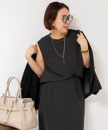 NOLLEY’S | 【松葉☆別注アイテム】《セットアップ対応》エアリージョーゼットノースリーブブラウス(シャツ/ブラウス)