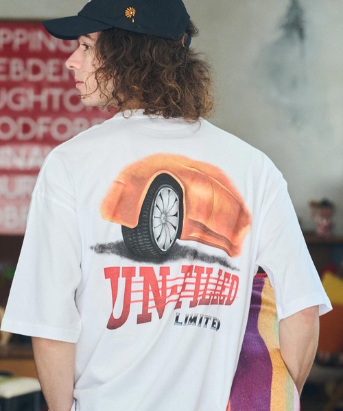 UN-FILLED(アンフィルド)の「mt9702- 90s U.F RACING TEAM T-SHIRT Tシャツ(Tシャツ/カットソー・メンズ・ミックスグレー/ホワイト/サンドベージュ・M/L/XL)」の2枚目の写真