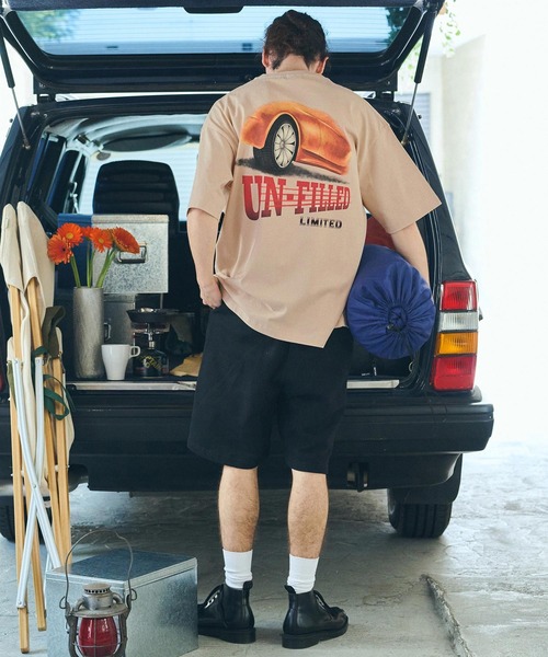 UN-FILLED(アンフィルド)の「mt9702- 90s U.F RACING TEAM T-SHIRT Tシャツ(Tシャツ/カットソー・メンズ・ミックスグレー/ホワイト/サンドベージュ・M/L/XL)」の8枚目の写真