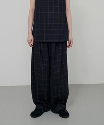 lit | Check Double Tuck Pants(スラックス)