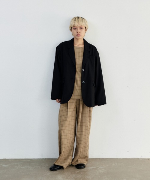 Check Double Tuck Pants（スラックス）｜lit（リット）の