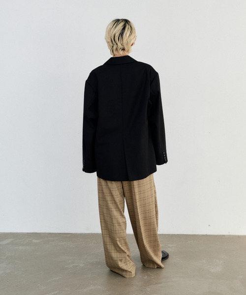 lit(リット)の「Check Double Tuck Pants(スラックス・レディース・ブラック/マスタード・36/38)」の7枚目の写真