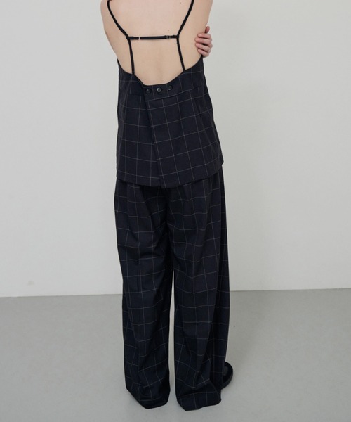 lit(リット)の「Check Double Tuck Pants(スラックス・レディース・ブラック/マスタード・36/38)」の11枚目の写真