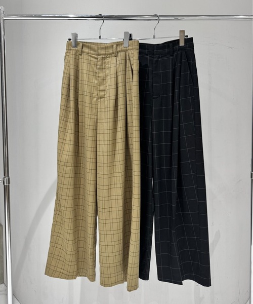 lit(リット)の「Check Double Tuck Pants(スラックス・レディース・ブラック/マスタード・36/38)」の16枚目の写真