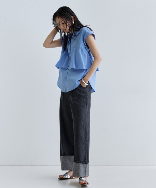 2WAYペプラムシャツ セール】2WAYペプラムシャツ（シャツ/ブラウス）｜GALLEST