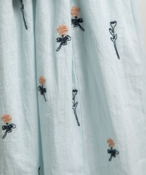 POU DOU DOU（プードゥドゥ）の「＜made in INDIA＞シロツメクサ刺繍ギャザースカート（スカート・レディース・ライトブルー/キナリ/ダークグレー・M）」の12枚目の写真