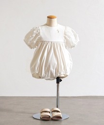 Hoppetta（ホッペッタ）の「【Hoppetta(ホッペッタ)】ポンポンロンパース 70cm・80cm（ロンパース）」