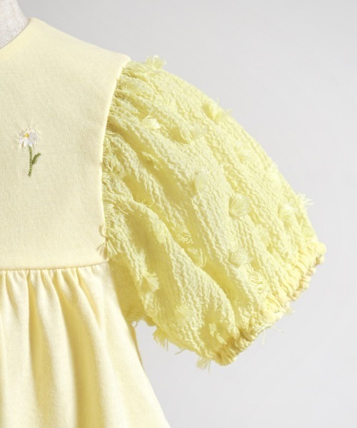 Hoppetta（ホッペッタ）の「【Hoppetta(ホッペッタ)】ポンポンロンパース 70cm・80cm（ロンパース・キッズ・ラベンダー/イエロー/ホワイト・80ｃｍ/70cm）」の9枚目の写真