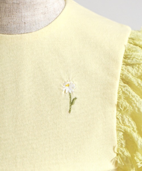 Hoppetta（ホッペッタ）の「【Hoppetta(ホッペッタ)】ポンポンロンパース 70cm・80cm（ロンパース・キッズ・ラベンダー/イエロー/ホワイト・80ｃｍ/70cm）」の8枚目の写真