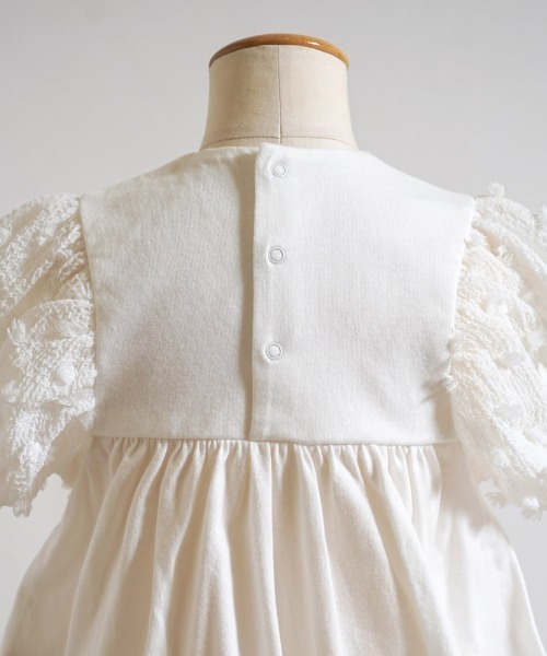 Hoppetta（ホッペッタ）の「【Hoppetta(ホッペッタ)】ポンポンロンパース 70cm・80cm（ロンパース・キッズ・ラベンダー/イエロー/ホワイト・80ｃｍ/70cm）」の6枚目の写真