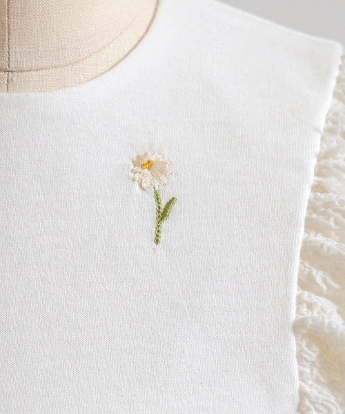 Hoppetta（ホッペッタ）の「【Hoppetta(ホッペッタ)】ポンポンロンパース 70cm・80cm（ロンパース・キッズ・ラベンダー/イエロー/ホワイト・80ｃｍ/70cm）」の4枚目の写真