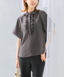 URBAN RESEARCH ROSSO WOMEN | フリルデザイン5分袖シャツブラウス(シャツ/ブラウス)