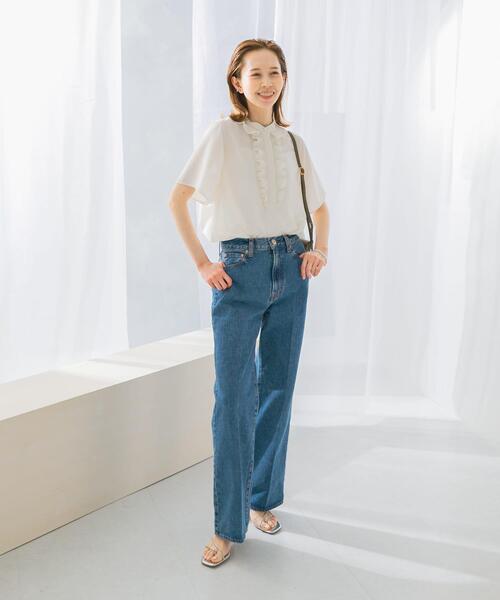 URBAN RESEARCH ROSSO WOMEN(アーバンリサーチ ロッソ)の「フリルデザイン5分袖シャツブラウス(シャツ/ブラウス・レディース・ブラック/イエロー/ホワイト・FREE)」の15枚目の写真