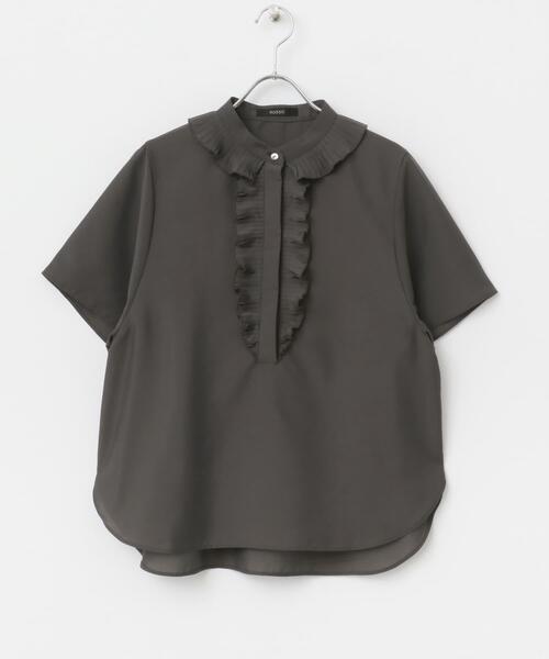 URBAN RESEARCH ROSSO WOMEN(アーバンリサーチ ロッソ)の「フリルデザイン5分袖シャツブラウス(シャツ/ブラウス・レディース・ブラック/イエロー/ホワイト・FREE)」の7枚目の写真