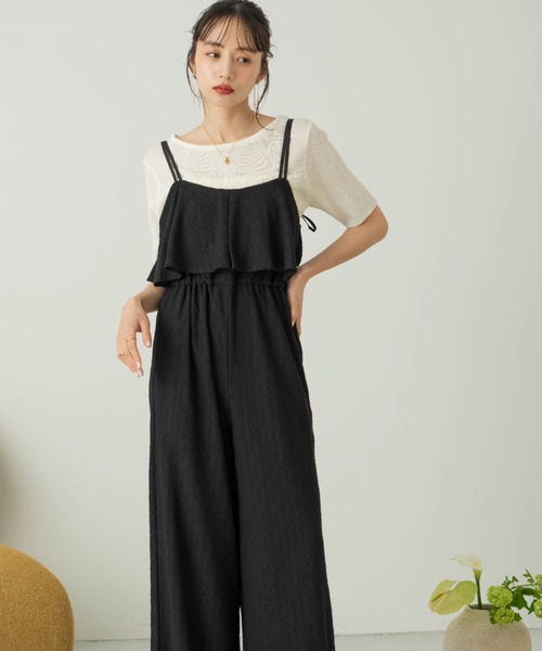 新品　hinari 総レース　キャミロンパース　サロペット　S 総レースキャミロンパース（サロペット/オーバーオール）｜hinari