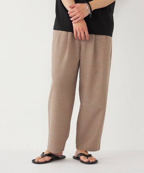 SHIPS Colors(シップス カラーズ)の「SHIPS Colors:〈洗濯機可能〉ポリトロ ワイド テーパード パンツ(その他パンツ・メンズ・ブルー/ブラック/ライトグレー/ネイビー/ブラウン・MEDIUM/LARGE/X-LARGE)」の3枚目の写真