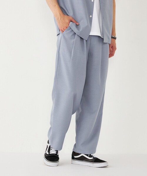 SHIPS Colors(シップス カラーズ)の「SHIPS Colors:〈洗濯機可能〉ポリトロ ワイド テーパード パンツ(その他パンツ・メンズ・ブルー/ブラック/ライトグレー/ネイビー/ブラウン・MEDIUM/LARGE/X-LARGE)」の5枚目の写真