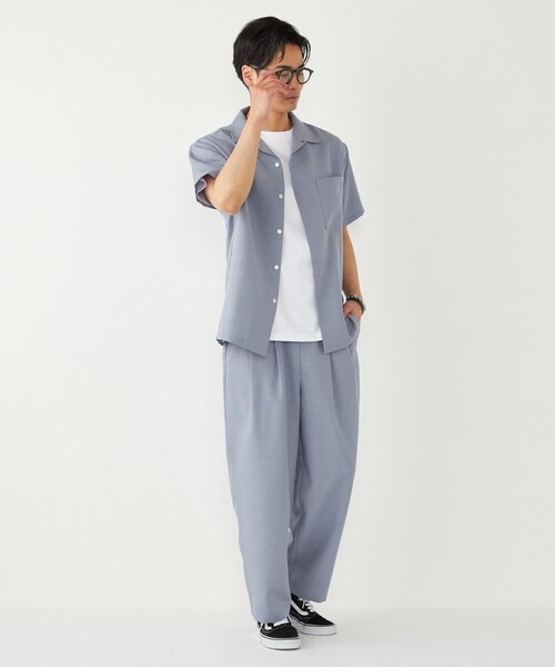 SHIPS Colors(シップス カラーズ)の「SHIPS Colors:〈洗濯機可能〉ポリトロ ワイド テーパード パンツ(その他パンツ・メンズ・ブルー/ブラック/ライトグレー/ネイビー/ブラウン・MEDIUM/LARGE/X-LARGE)」の6枚目の写真