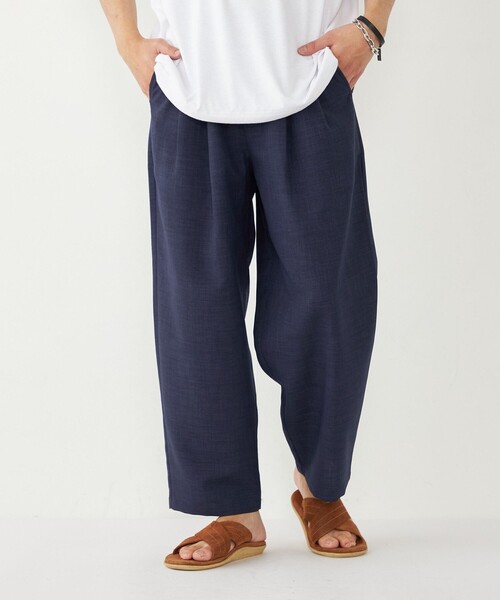 SHIPS Colors(シップス カラーズ)の「SHIPS Colors:〈洗濯機可能〉ポリトロ ワイド テーパード パンツ(その他パンツ・メンズ・ブルー/ブラック/ライトグレー/ネイビー/ブラウン・MEDIUM/LARGE/X-LARGE)」の7枚目の写真