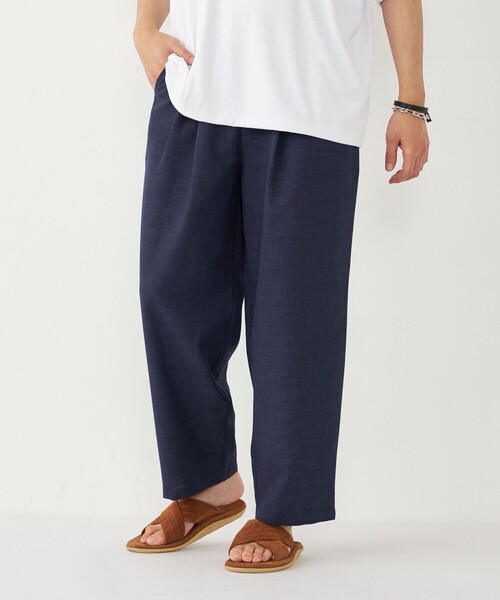 SHIPS Colors(シップス カラーズ)の「SHIPS Colors:〈洗濯機可能〉ポリトロ ワイド テーパード パンツ(その他パンツ・メンズ・ブルー/ブラック/ライトグレー/ネイビー/ブラウン・MEDIUM/LARGE/X-LARGE)」の8枚目の写真