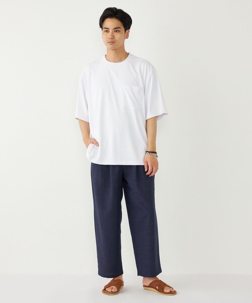 SHIPS Colors(シップス カラーズ)の「SHIPS Colors:〈洗濯機可能〉ポリトロ ワイド テーパード パンツ(その他パンツ・メンズ・ブルー/ブラック/ライトグレー/ネイビー/ブラウン・MEDIUM/LARGE/X-LARGE)」の9枚目の写真