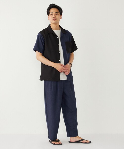 SHIPS Colors(シップス カラーズ)の「SHIPS Colors:〈洗濯機可能〉ポリトロ ワイド テーパード パンツ(その他パンツ・メンズ・ブルー/ブラック/ライトグレー/ネイビー/ブラウン・MEDIUM/LARGE/X-LARGE)」の12枚目の写真