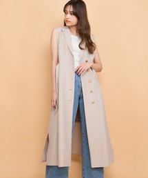 QUEENS COURT | リネンライクシャンブレージレワンピース≪手洗い可能≫(ワンピース)