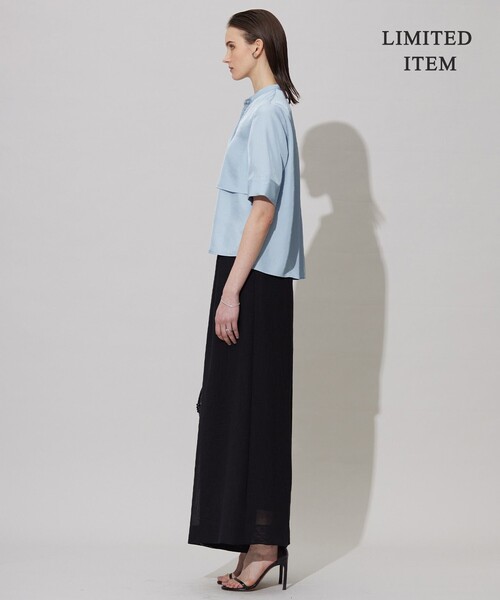 ICB(アイシービー)の「シルキーツイル 半袖クロップドシャツ(シャツ/ブラウス・レディース・ネイビー系/ブルー系/スカイブルー系/グレー系/アイボリー系・48/46/44/42/40)」の21枚目の写真