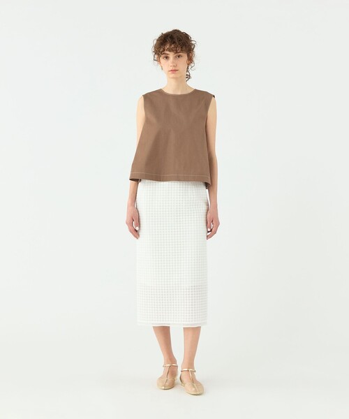 【TOMORROWLAND collection】コットンシルクデニム バックリボンブラウス コットンシルクデニム バックリボンブラウス（シャツ/ブラウス