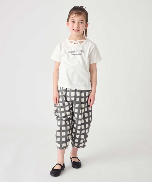 ever closet（エバークローゼット）の「クロスデザインTシャツ（Tシャツ/カットソー・キッズ・グリーン系その他2/グリーン系その他3/サーモンピンク/ブラック/パープル系その他3/オフホワイト・90cm/100cm/110cm/120cm/130cm/140cm）」の8枚目の写真