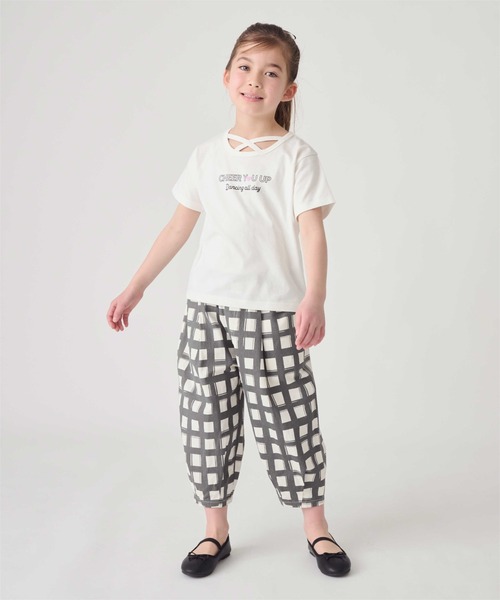 ever closet（エバークローゼット）の「クロスデザインTシャツ（Tシャツ/カットソー・キッズ・グリーン系その他2/グリーン系その他3/サーモンピンク/ブラック/パープル系その他3/オフホワイト・90cm/100cm/110cm/120cm/130cm/140cm）」の22枚目の写真