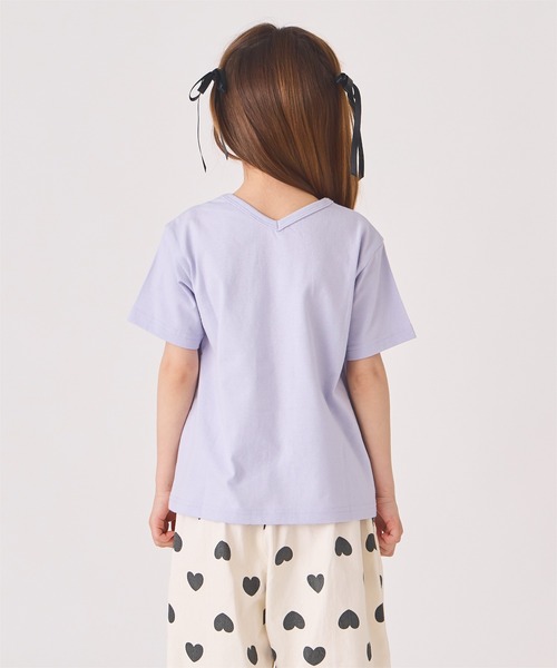 ever closet（エバークローゼット）の「クロスデザインTシャツ（Tシャツ/カットソー・キッズ・グリーン系その他2/グリーン系その他3/サーモンピンク/ブラック/パープル系その他3/オフホワイト・90cm/100cm/110cm/120cm/130cm/140cm）」の7枚目の写真