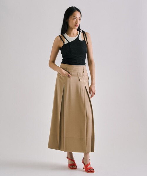 【最終値下げ】UNITED TOKYO セットアップ(トップス・スカート) Double Belted Inverted Pleats Skirt｜セットアップ