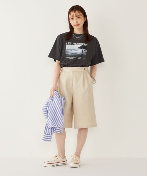 SHIPS Colors(シップス カラーズ)の「SHIPS Colors:〈手洗い可能〉リネンミックス ラメ ショーツ(その他パンツ・レディース・ナチュラル/グレー・SMALL/MEDIUM)」の22枚目の写真