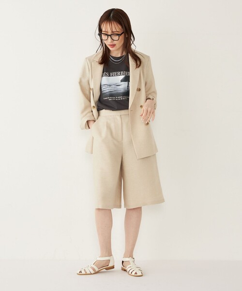 SHIPS Colors(シップス カラーズ)の「SHIPS Colors:〈手洗い可能〉リネンミックス ラメ ショーツ(その他パンツ・レディース・ナチュラル/グレー・SMALL/MEDIUM)」の21枚目の写真